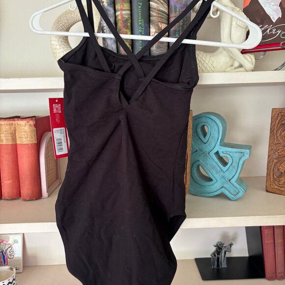 NWT Capezio Classic Double Strap Camisole Leotard Black - Size Small - Picture 2 of 6